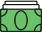 Icon drawing of a stack of money