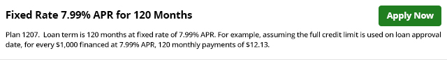 1207 - Reduced Rate 7.99% for 120 Months
