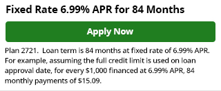 2721 - Reduced Rate 6.99% for 84 Months - (78 Principal Pmts)
