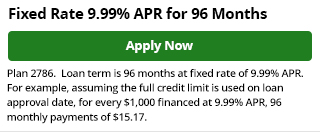 2786 - Reduced Rate 9.99% for 96 Months - (90 Principal Pmts)