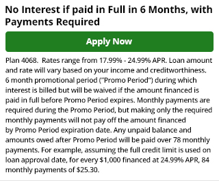 4068 - 6 Months No Interest, with Payments - (78 Principal Pmts)