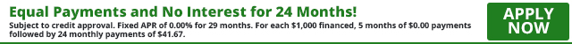 6024 - Equal Payments, 0% for 24 Months