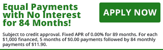 6084 - Equal Payments, 0% for 84 Months